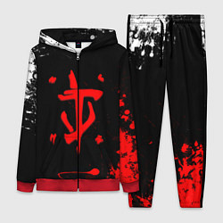 Женский 3D-костюм Doom краски всплеск, цвет: 3D-красный