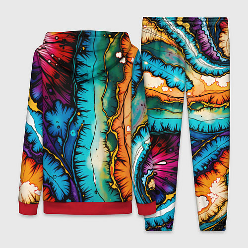 Женский костюм Разноцветный узор / 3D-Красный – фото 2