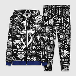 Женский 3D-костюм Doom логотипы ведьмак, цвет: 3D-синий