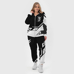 Женский 3D-костюм Doom geometry black, цвет: 3D-белый — фото 2