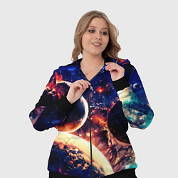 Женский 3D-костюм Фантастический космос планеты, цвет: 3D-черный — фото 2