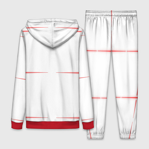 Женский костюм Color white red stripes / 3D-Красный – фото 2