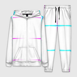 Женский костюм Color white blue pink stripes