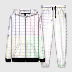 Женский костюм Color white multicolored stripes
