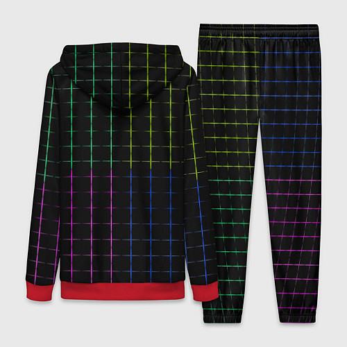Женский костюм Color black multicolored stripes / 3D-Красный – фото 2