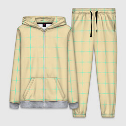 Женский костюм Color beige green crosses