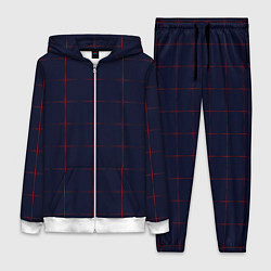 Женский костюм Color dark blue red crosses