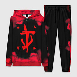 Женский 3D-костюм Doom огненные краски, цвет: 3D-красный