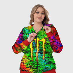 Женский 3D-костюм Монстер энерджи стикеры, цвет: 3D-красный — фото 2