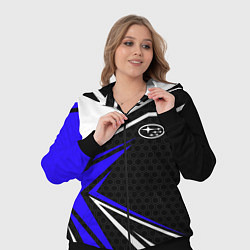 Женский 3D-костюм Субару - blue sport, цвет: 3D-черный — фото 2