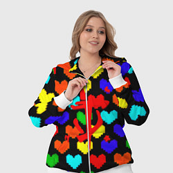 Женский 3D-костюм Doom love pixel pattern, цвет: 3D-белый — фото 2