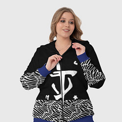 Женский 3D-костюм Doom геометрия линии, цвет: 3D-синий — фото 2