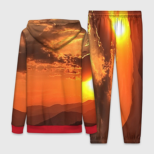 Женский костюм Закат на перевале актопрак / 3D-Красный – фото 2