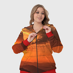 Женский 3D-костюм Закат на перевале актопрак, цвет: 3D-красный — фото 2