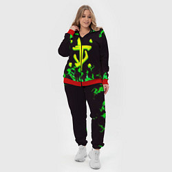 Женский 3D-костюм Doom зелёный огонь, цвет: 3D-красный — фото 2