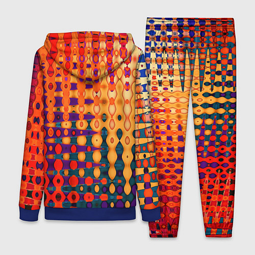 Женский костюм Красно-жёлтый абстракция / 3D-Синий – фото 2
