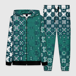 Женский 3D-костюм Изумрудные узоры, цвет: 3D-черный