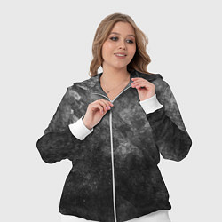 Женский 3D-костюм Абстракция - grey spots on black, цвет: 3D-белый — фото 2
