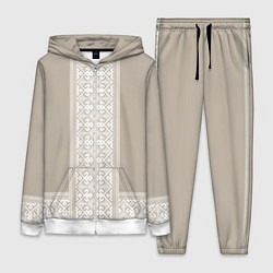 Женский 3D-костюм Славянский орнамент-вышиванка рубаха, цвет: 3D-белый