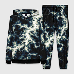 Женский 3D-костюм Чёрно-синий разряд абстракция, цвет: 3D-черный