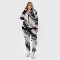 Женский 3D-костюм Текстура жемчужный мрамор, цвет: 3D-черный — фото 2