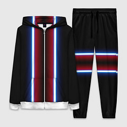 Женский костюм Color white blue red neon