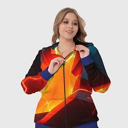 Женский 3D-костюм Neon orange, цвет: 3D-синий — фото 2