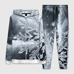 Женский 3D-костюм Снежинка на черно белое, цвет: 3D-белый