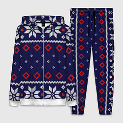 Женский костюм Вязаный новогодний узор