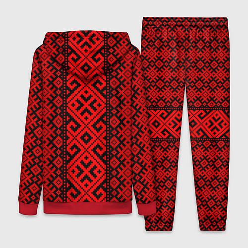 Женский костюм Стиль славянский орнамент / 3D-Красный – фото 2