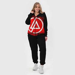Женский 3D-костюм Linkin Park: Red style, цвет: 3D-черный — фото 2