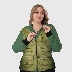 Женский 3D-костюм Жилетка рыбака, цвет: 3D-черный — фото 2