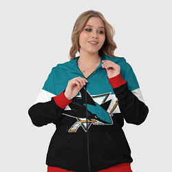Женский 3D-костюм San Jose Sharks, цвет: 3D-красный — фото 2