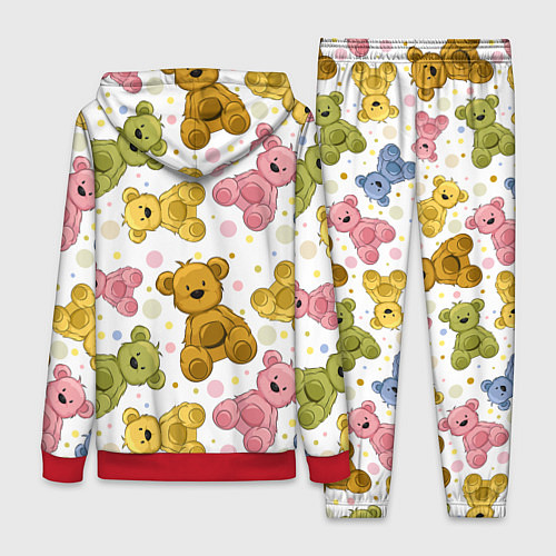 Женский костюм Любимые медвежата / 3D-Красный – фото 2