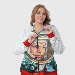 Женский 3D-костюм Гагарин в полете, цвет: 3D-красный — фото 2