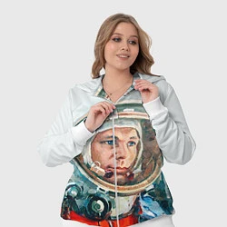 Женский 3D-костюм Гагарин в полете, цвет: 3D-белый — фото 2
