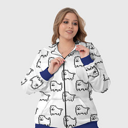 Женский 3D-костюм Undertale Annoying dog white, цвет: 3D-синий — фото 2