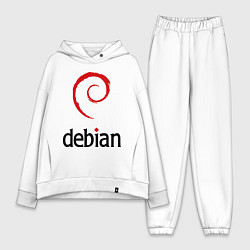 Женский костюм оверсайз Debian, цвет: белый