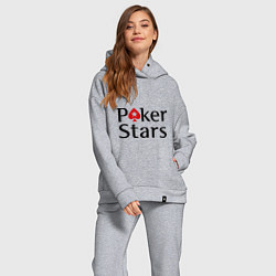 Женский костюм оверсайз Poker Stars, цвет: меланж — фото 2