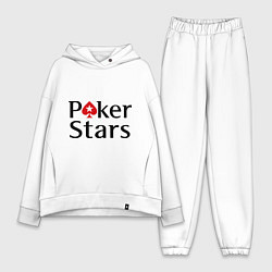 Женский костюм оверсайз Poker Stars, цвет: белый