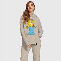 Женский костюм оверсайз Maggie Simpson, цвет: миндальный — фото 2