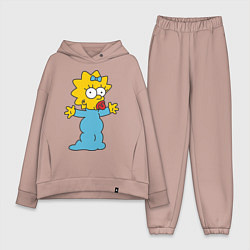 Женский костюм оверсайз Maggie Simpson, цвет: пыльно-розовый