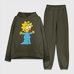 Женский костюм оверсайз Maggie Simpson, цвет: хаки