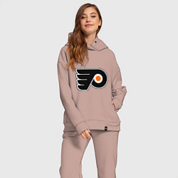 Женский костюм оверсайз Philadelphia Flyers, цвет: пыльно-розовый — фото 2