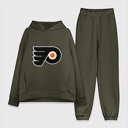 Женский костюм оверсайз Philadelphia Flyers, цвет: хаки