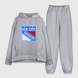 Женский костюм оверсайз New York Rangers, цвет: меланж