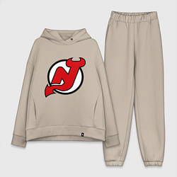 Женский костюм оверсайз New Jersey Devils, цвет: миндальный