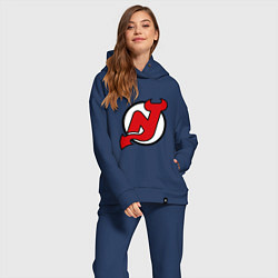 Женский костюм оверсайз New Jersey Devils, цвет: тёмно-синий — фото 2
