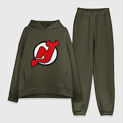 Женский костюм оверсайз New Jersey Devils, цвет: хаки