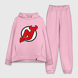 Женский костюм оверсайз New Jersey Devils цвета светло-розовый — фото 1